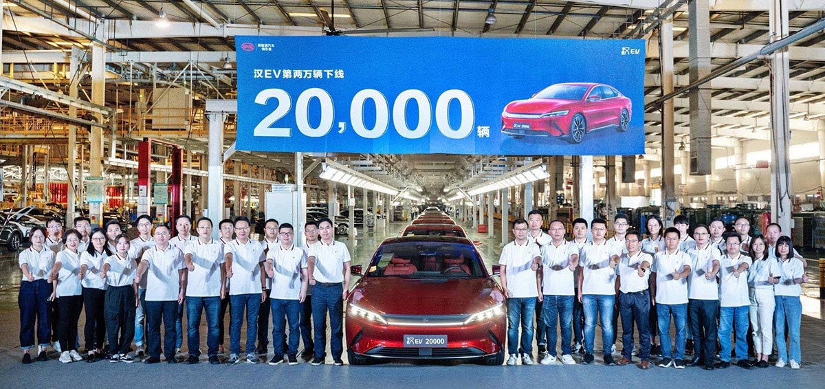 BYD's 20,000th Han EV rolls off assembly line