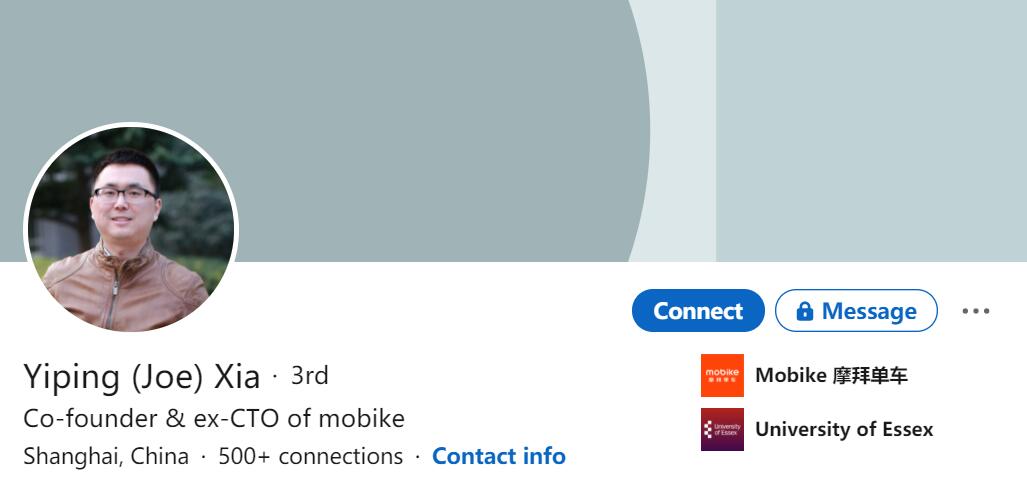 Mobike co-founder said to be CEO of Baidu's car-making arm