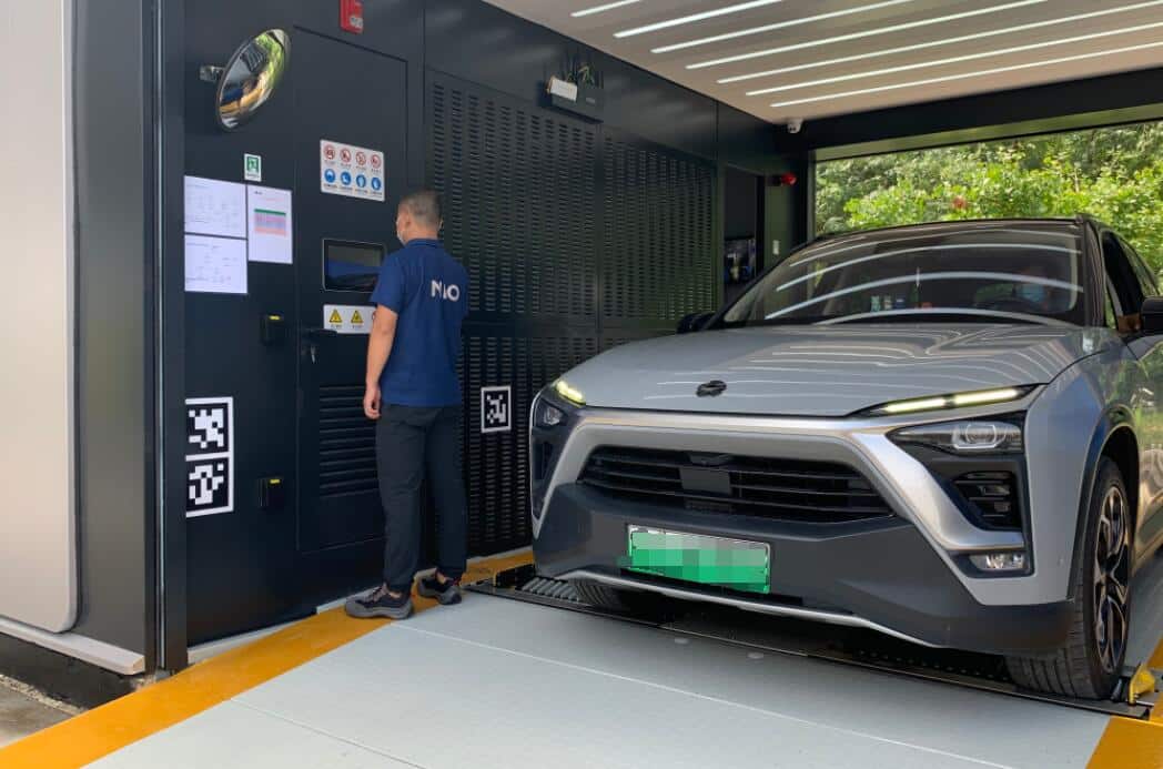 Nio's battery swap station built with State Grid affiliate in operation
