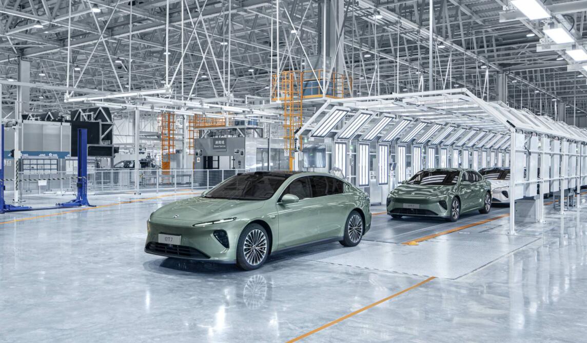 First tooling trial prototypes of Nio ET7 roll off line