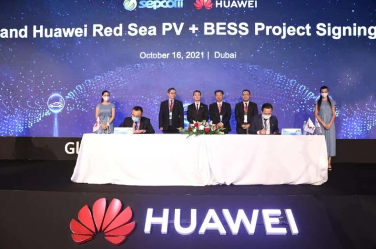 Huawei signs 1,300-MWh energy storage project in Saudi Arabia