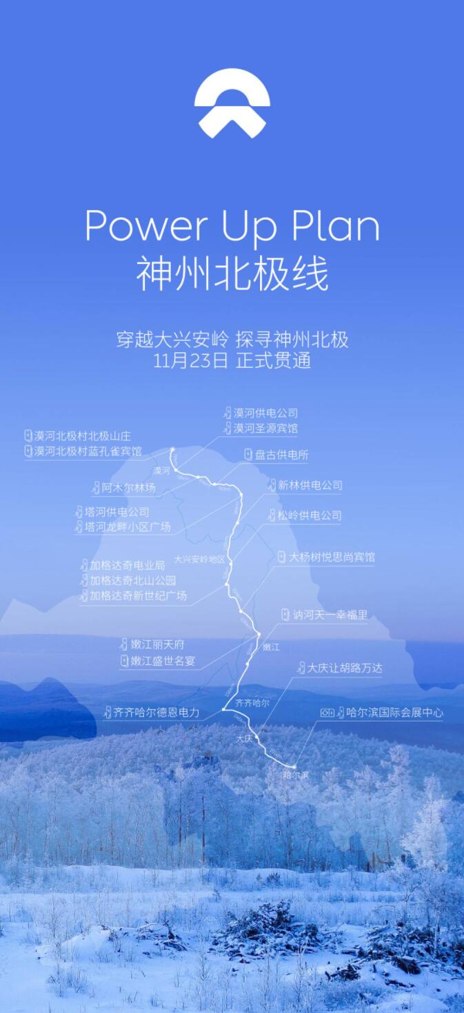 Nio opens charging line in northernmost part of China under Power Up Plan