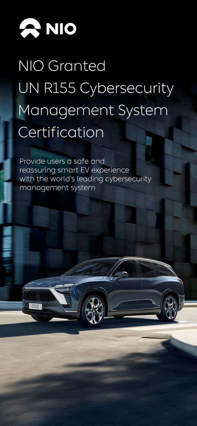 Nio gets cybersecurity certification to help its globalization process