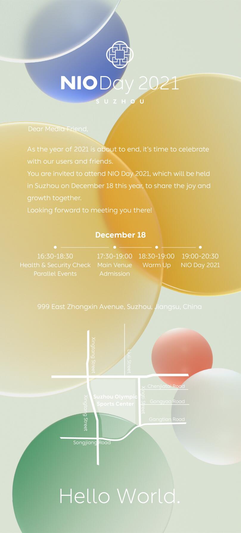 Nio invites media to Nio Day 2021 to be held on Dec 18