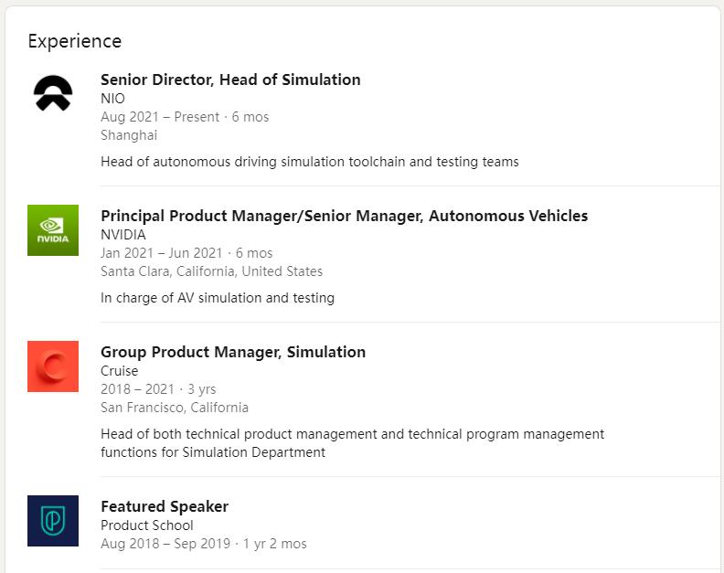 Former Nvidia engineer Steve Xie joins Nio as head of simulation