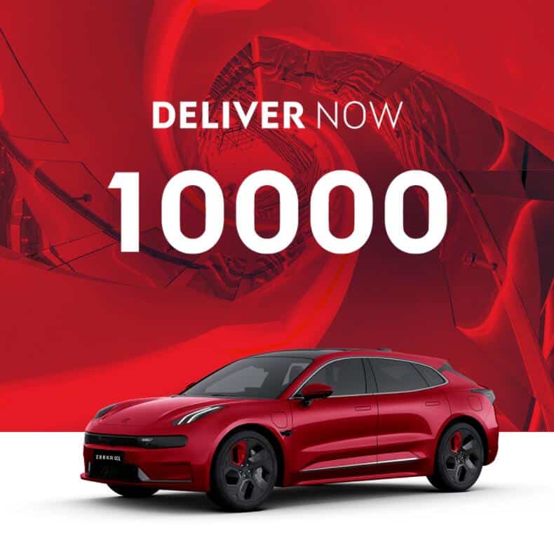 Zeekr's cumulative deliveries exceed 10,000 units
