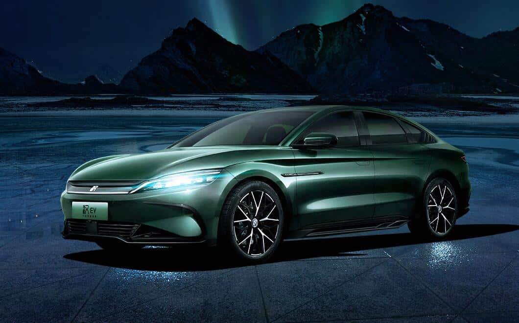 BYD unveils Han EV variant with shiny green color