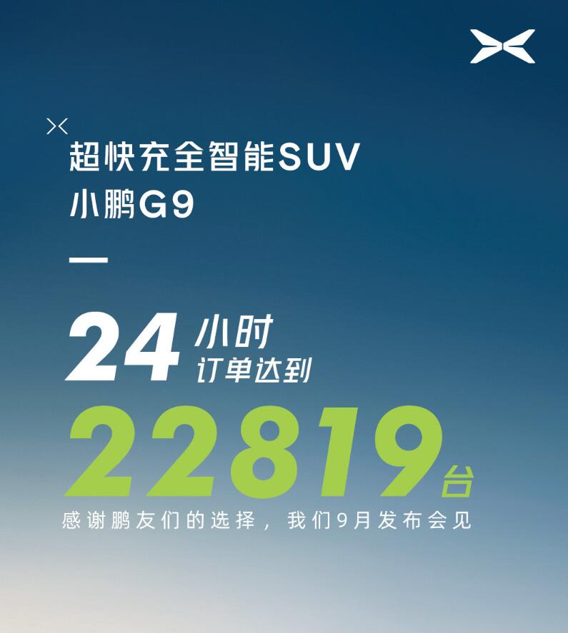 Xpeng G9 gets 22,819 pre-orders in 24 hours