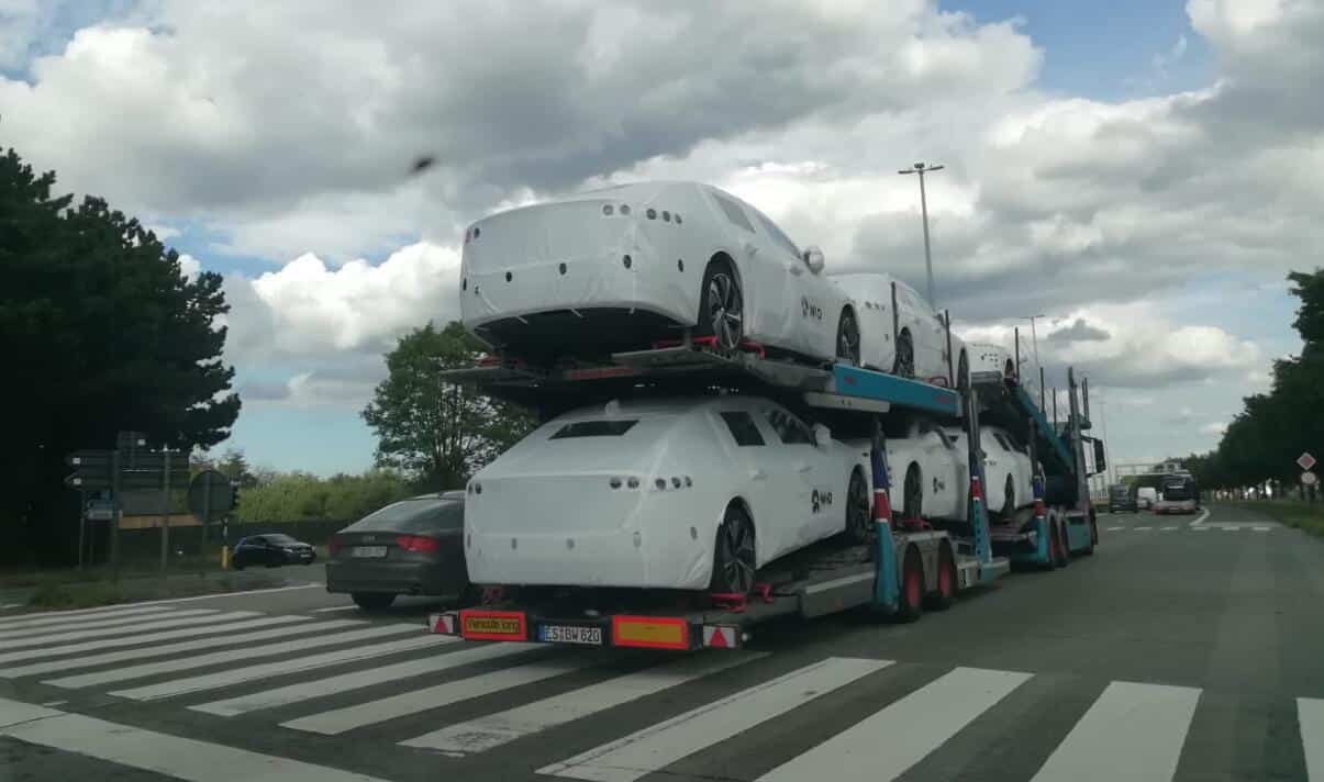 Nio seen transporting ET7 sedans across Europe