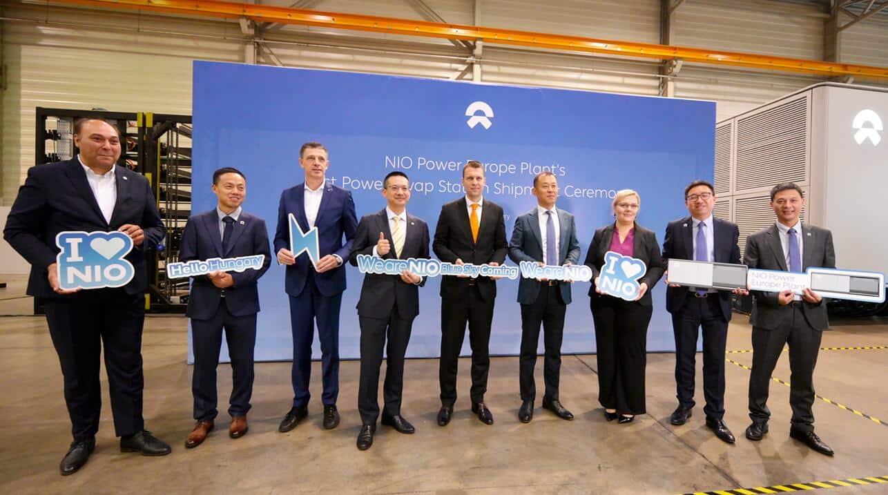 Nio sees first swap station roll off line in Europe as Hungarian plant goes into operation