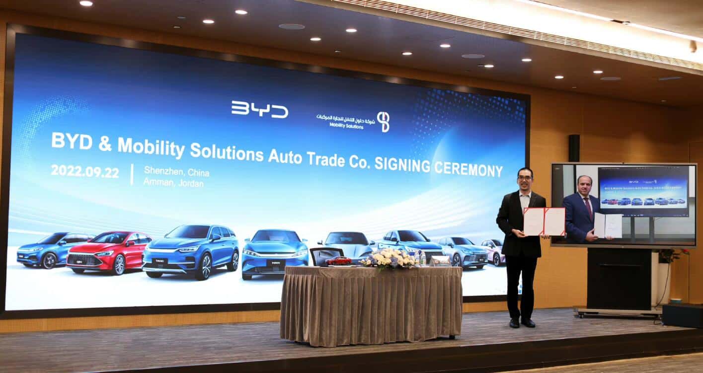 BYD partners with local dealer to tap Jordan market
