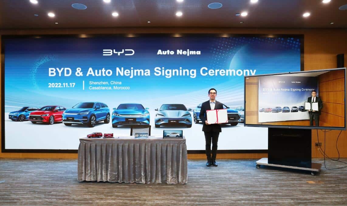 BYD strikes partnership with Moroccan distributor Auto Nejma