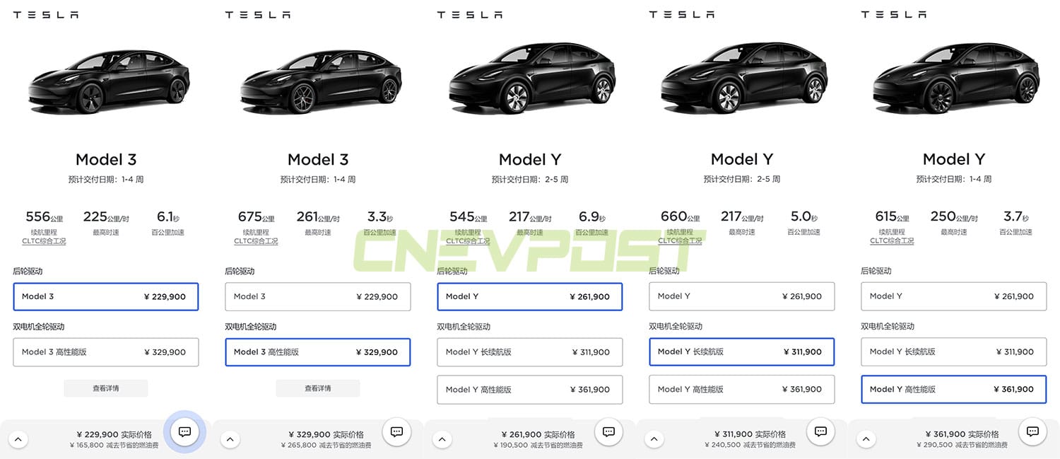 Tesla raises prices of two higher-trim Model Y variants both by 0 in China