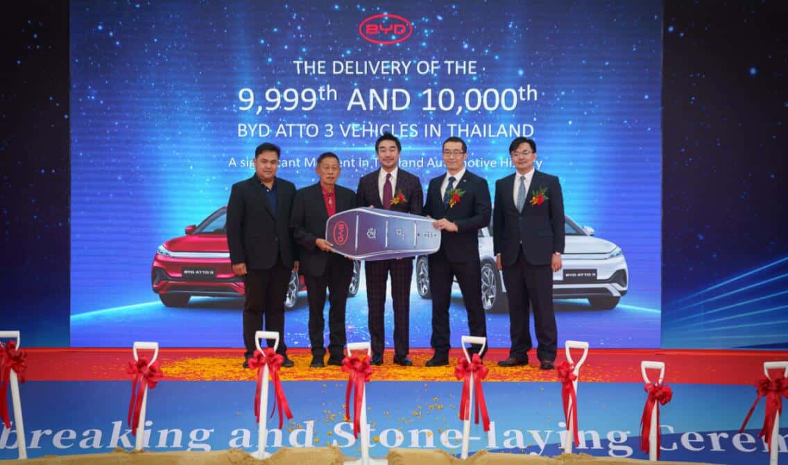 BYD begins construction of Thailand plant with annual capacity of 150,000 units
