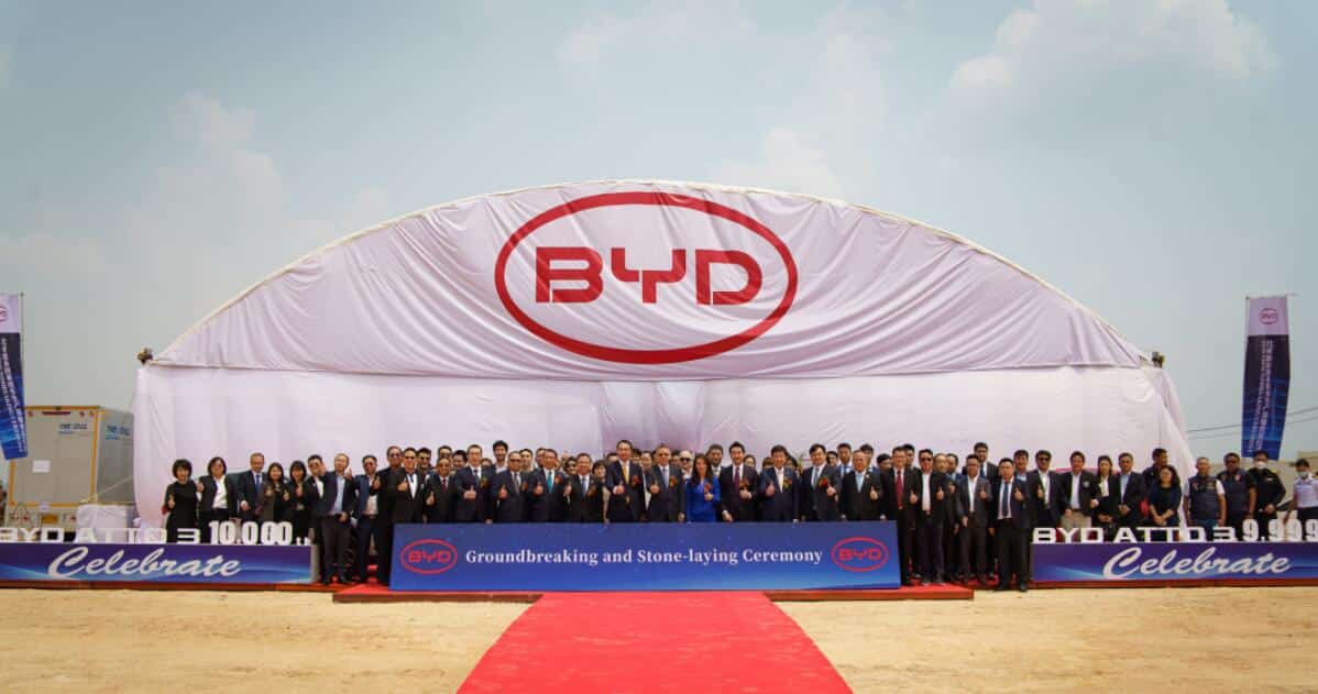 BYD begins construction of Thailand plant with annual capacity of 150,000 units