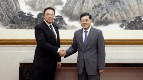 Chinese foreign minister Qin Gang meets with Tesla CEO Elon Musk in Beijing