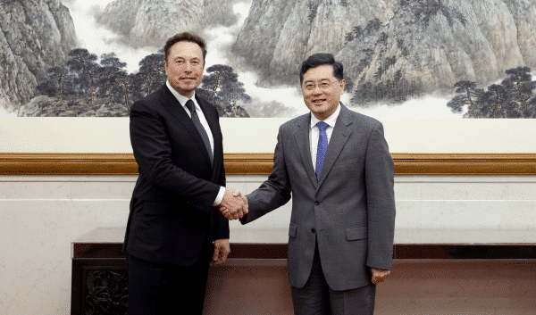Chinese foreign minister Qin Gang meets with Tesla CEO Elon Musk in Beijing