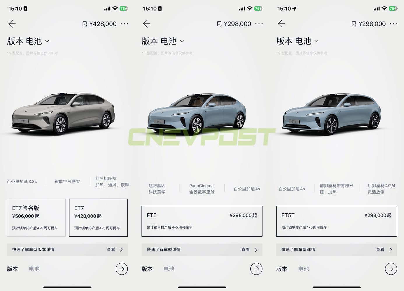 Nio ES8, EC7 wait times get shorter, ET5, ET5 Touring get longer