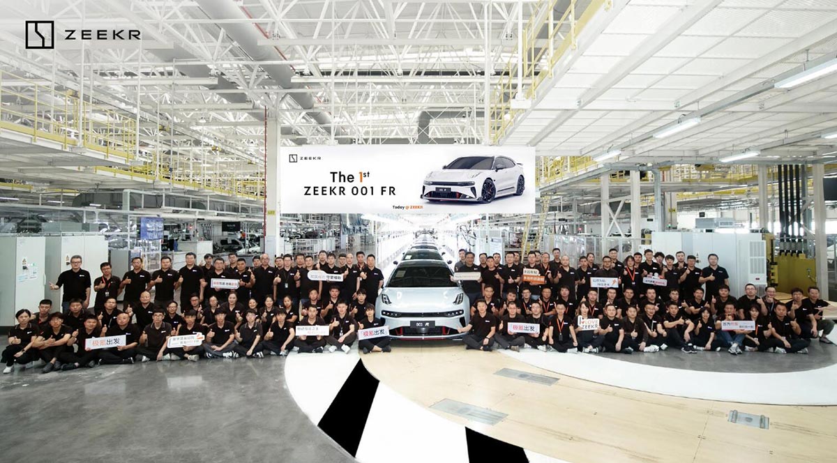 Zeekr sees 1st production cars of Zeekr 001 FR electric supercar roll off line, official launch set for Oct 27