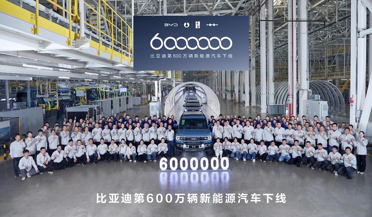 BYD sees 6 millionth NEV roll off production line