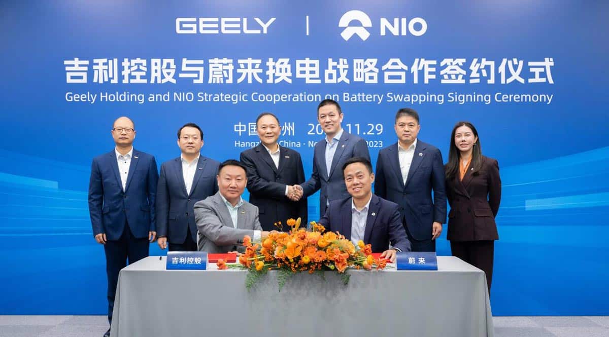 Nio battery swap alliance adds Geely as new member