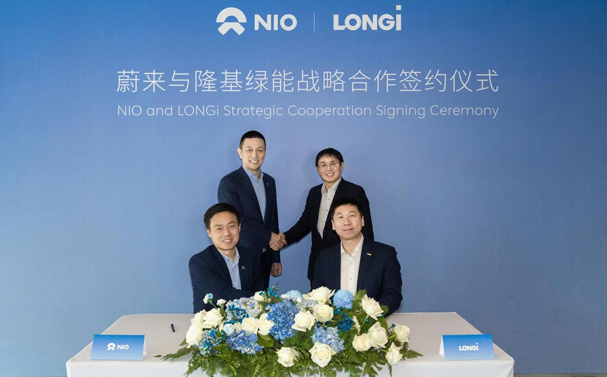 Nio signs partnership deal with solar panel maker Longi