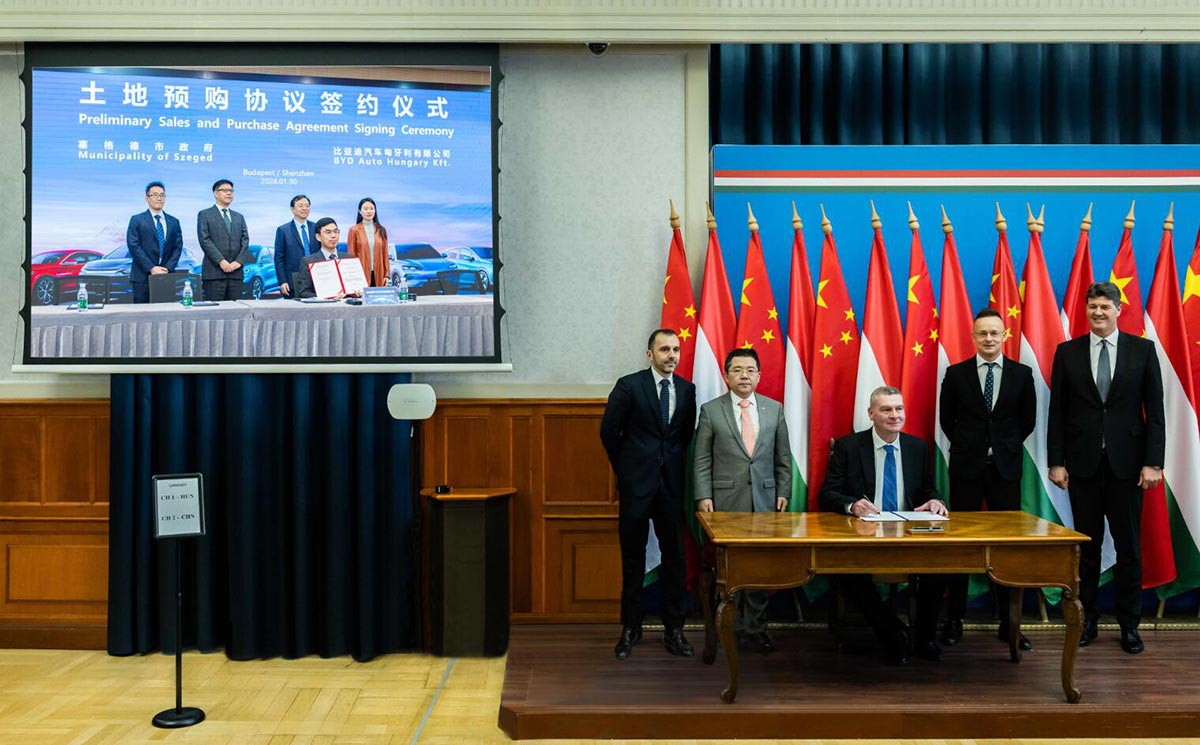 BYD signs preliminary land purchase deal for its NEV plant in Hungary