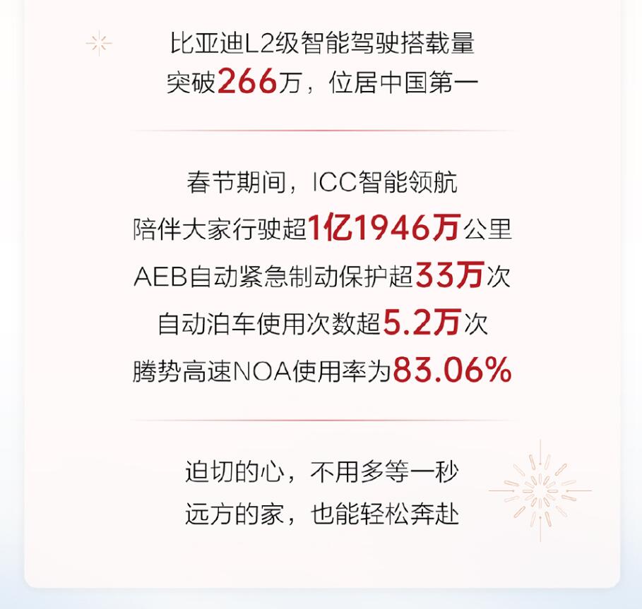 Chinese New Year holiday travel report: Here are BYD and Tesla's stats