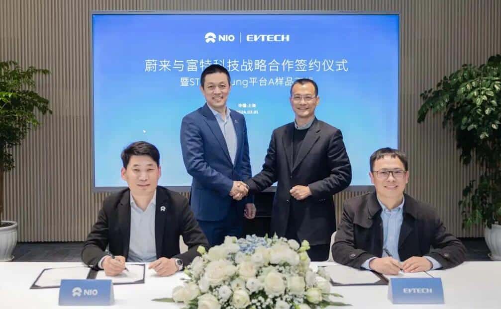 Nio, EV-Tech sign deal on parts for high-voltage system