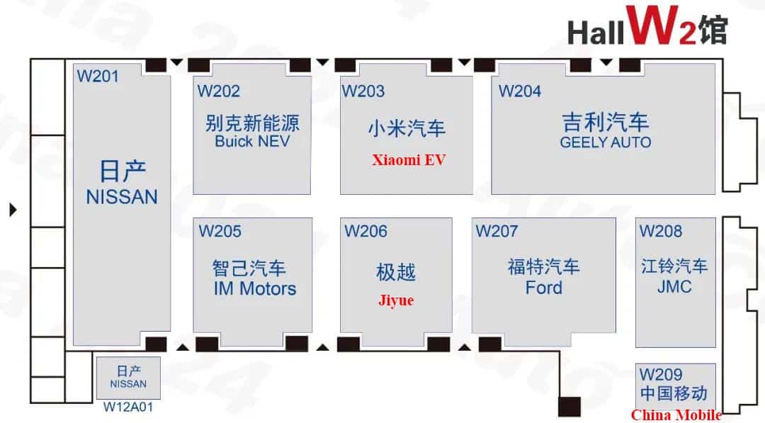 2024 Beijing auto show: Detailed booth map
