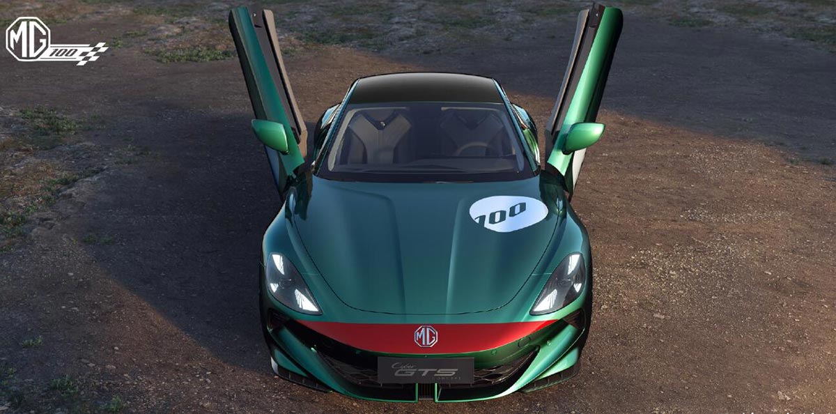 MG unveils new electric sports car MG Cyber GTS at Goodwood Festival of Speed in UK