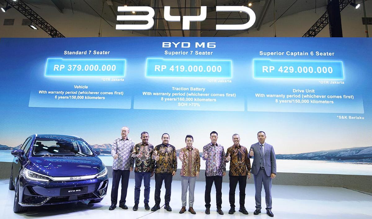 BYD launches M6 electric MPV in Indonesia
