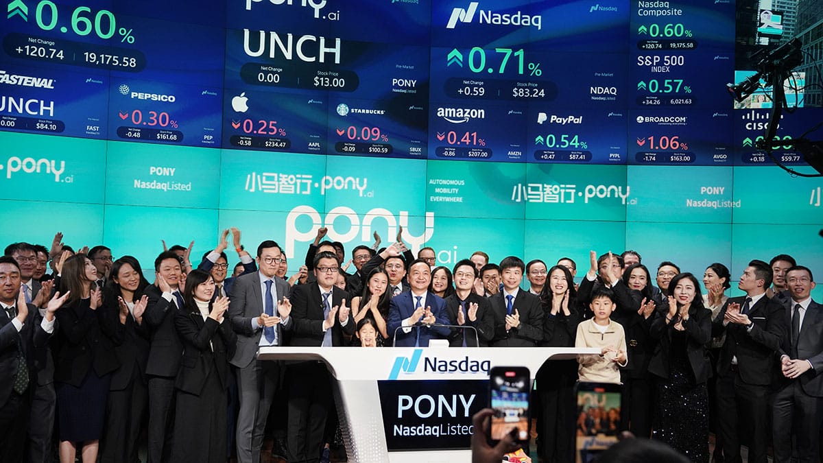 Pony AI debuts on Nasdaq at  billion valuation