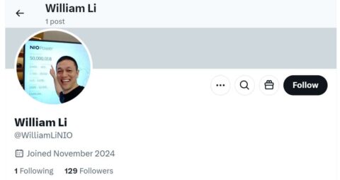 William Li opens X account as Nio prepares to reach more overseas markets