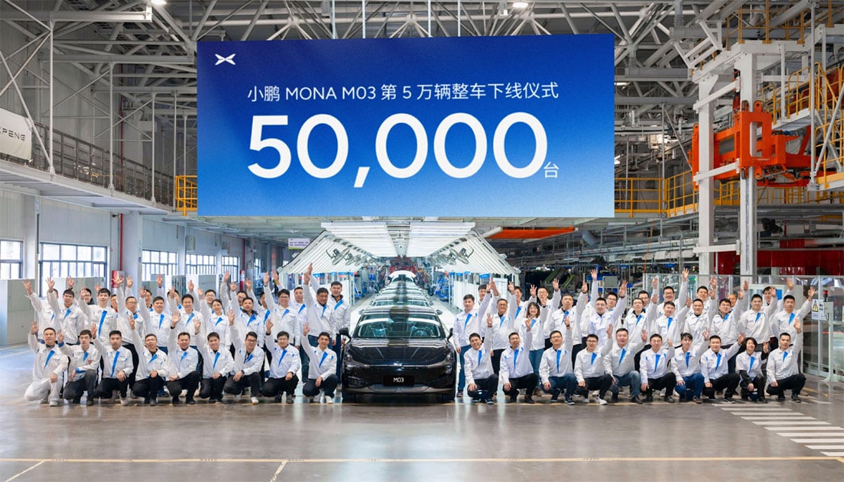 Xpeng sees 50,000th Mona M03 roll off line