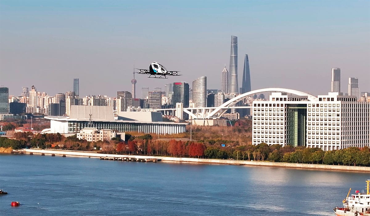 Ehang completes maiden flight of unmanned eVTOL in downtown Shanghai
