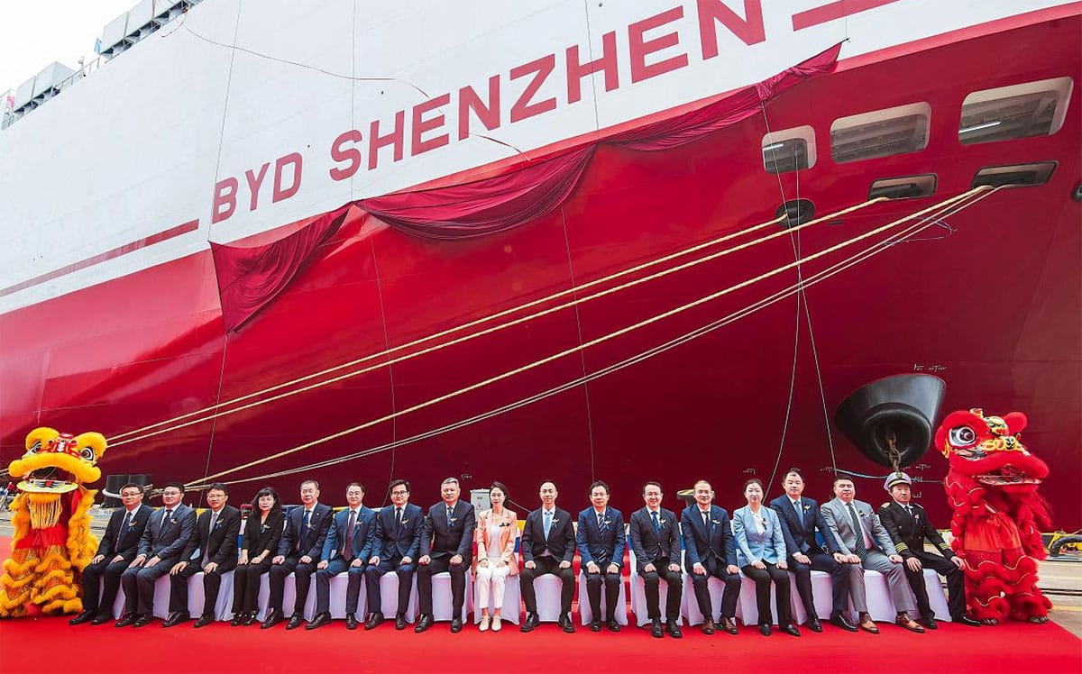BYD Shenzhen car carrier sets sail as BYD increases shipping capacity to global markets