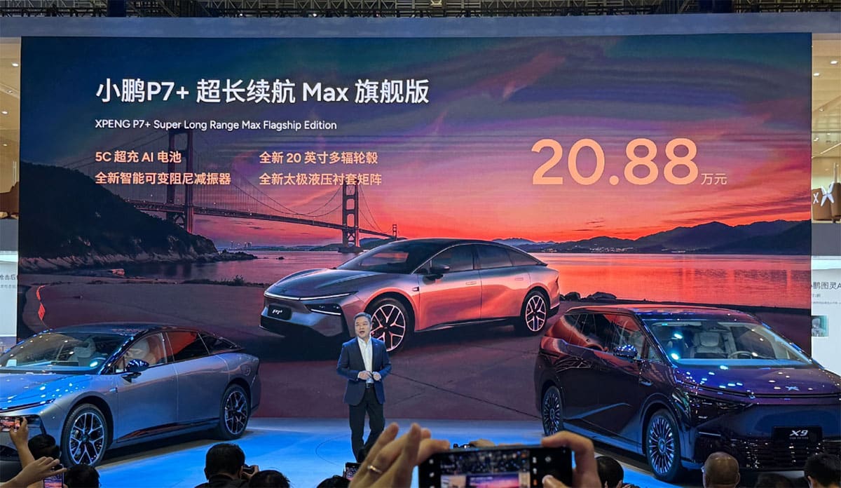 Xpeng launches faster-charging variant for P7+ electric sedan at ,570