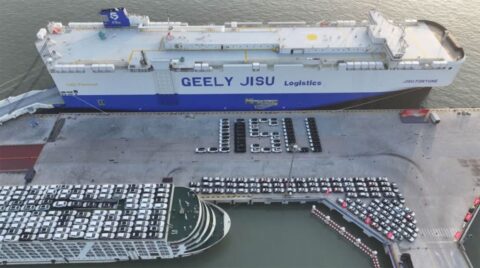 Geely's 1st self-operated car carrier goes into service