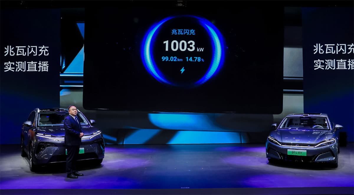 BYD to build 15,000 1-MW ultra-fast chargers with partners