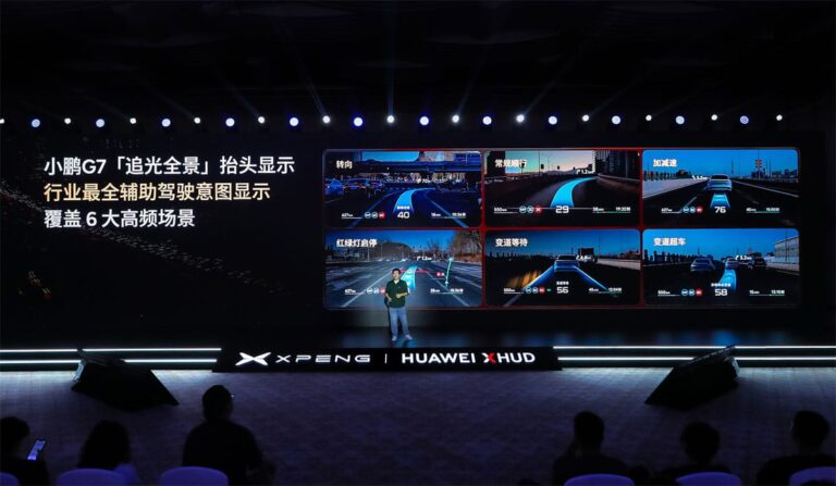 Xpeng unveils heads-up display system developed jointly with Huawei