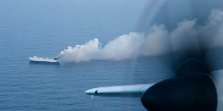 Car carrier on fire carried vehicles from several Chinese brands, report says