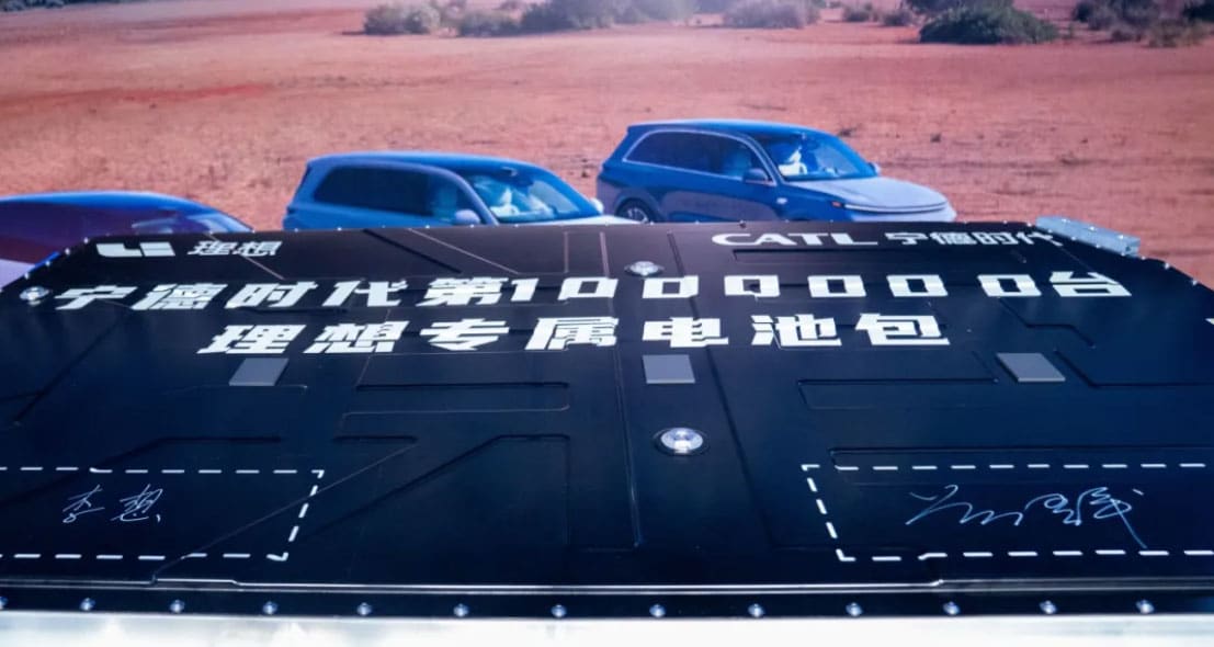 CATL's 1 millionth battery pack for Li Auto rolls off line