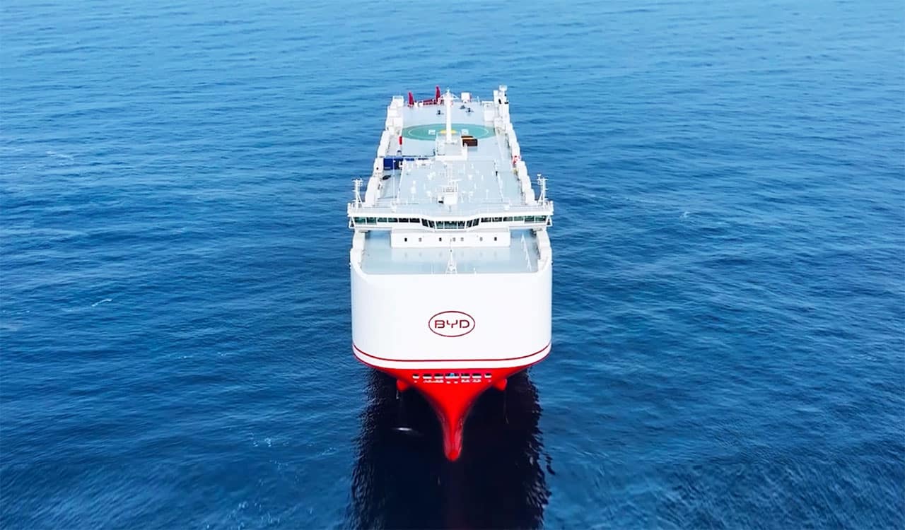 BYD Changsha sets sail, as BYD's 6th car carrier joins fleet