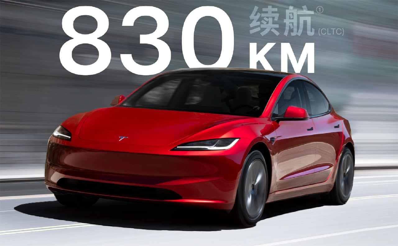 Tesla launches new Model 3 variant with 830 km range in China