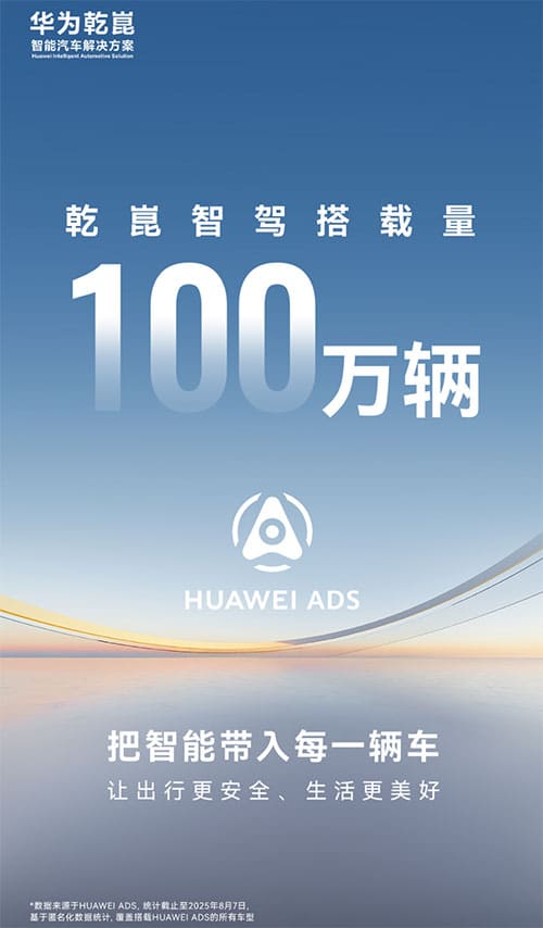 Huawei's Qiankun smart driving system now installed in over 1 million cars