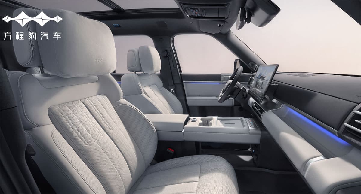 BYD Fang Cheng Bao shares interior of Tai 7 SUV as Q4 launch nears