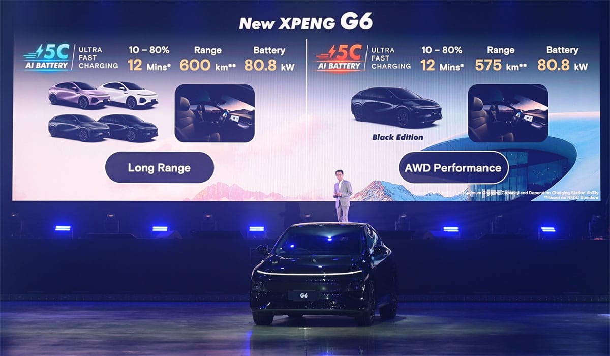 Xpeng launches facelifted G6 SUV in Thailand