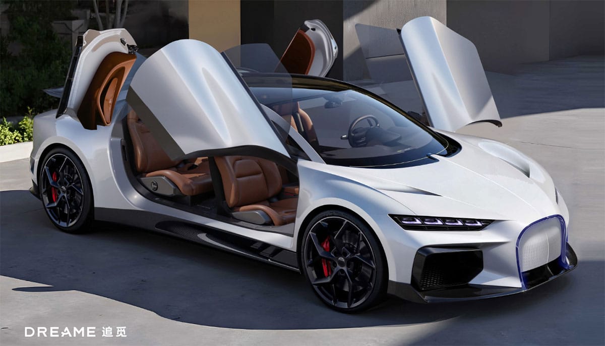 Dreame shares rendering of its debut EV model, reveals some specs