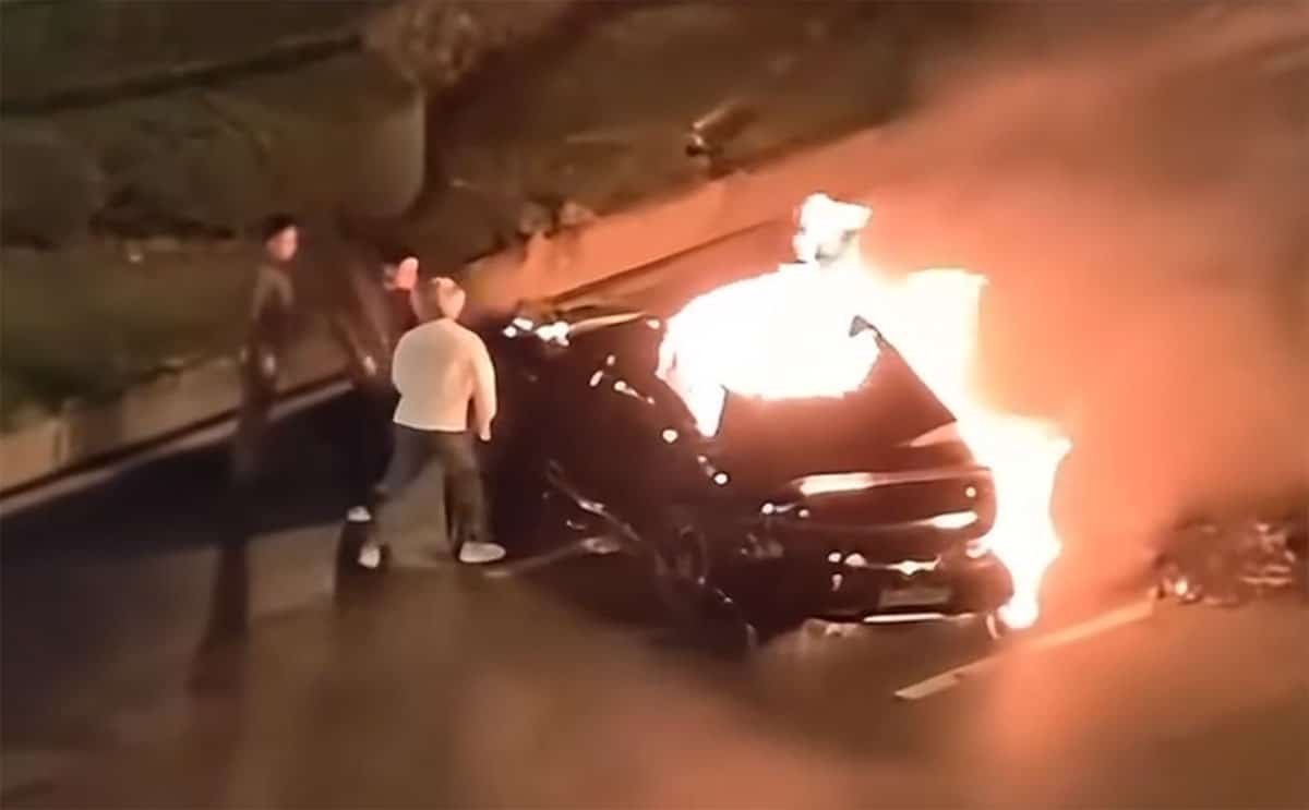 Xiaomi SU7 catches fire after severe collision, sending stock price tumbling